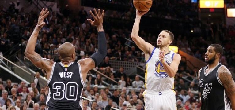  库里三分雨破纪录，勇士横扫马刺  